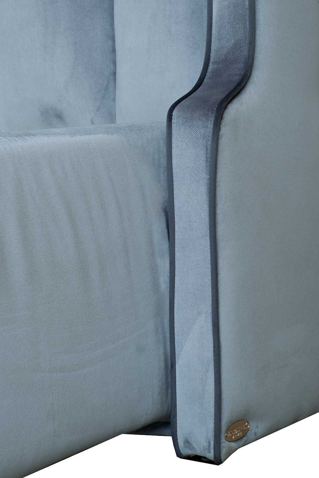 Кровать Одри(Odry) с подъемным механизмом вельвет синяя 5