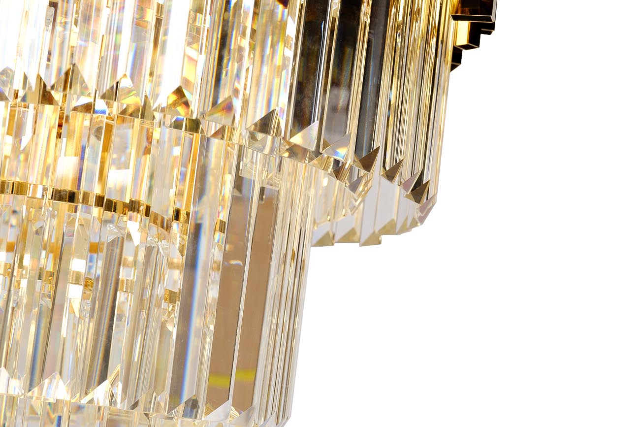 Люстра с кристаллами (золото) 2