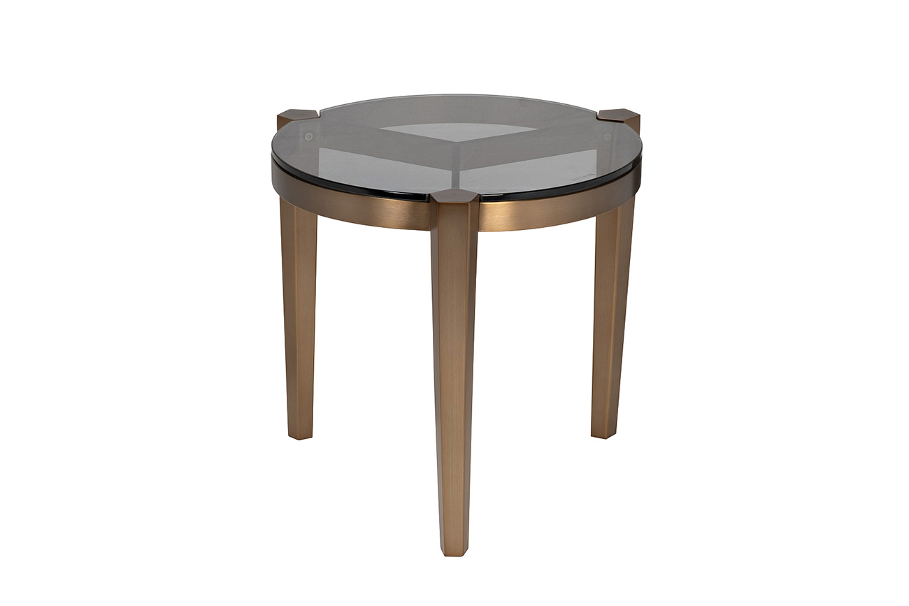 Столик журнальный круглый со стеклом 1