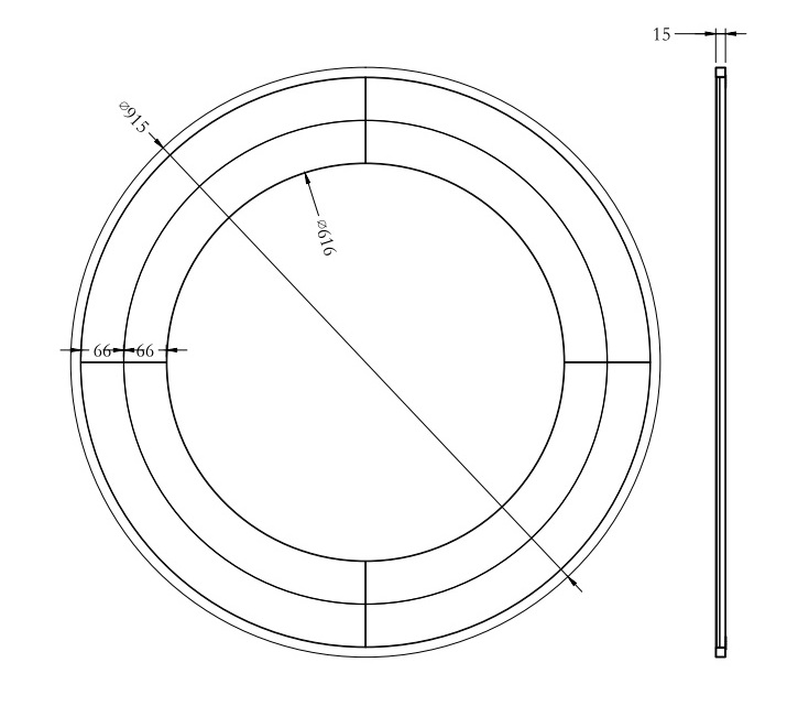 Зеркало в двухцветной зеркальной раме/золото 4
