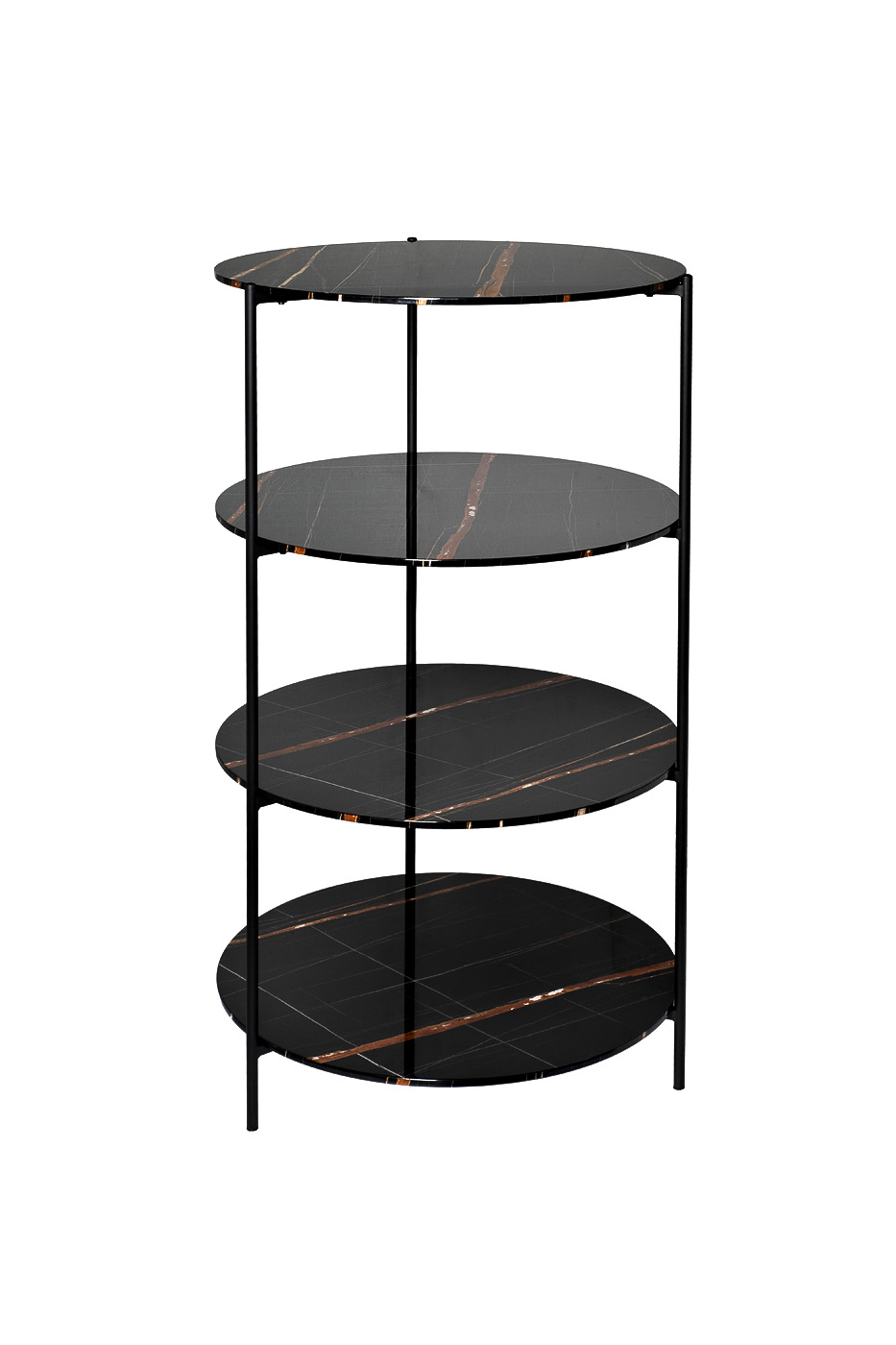 Стеллаж с полками черный 1