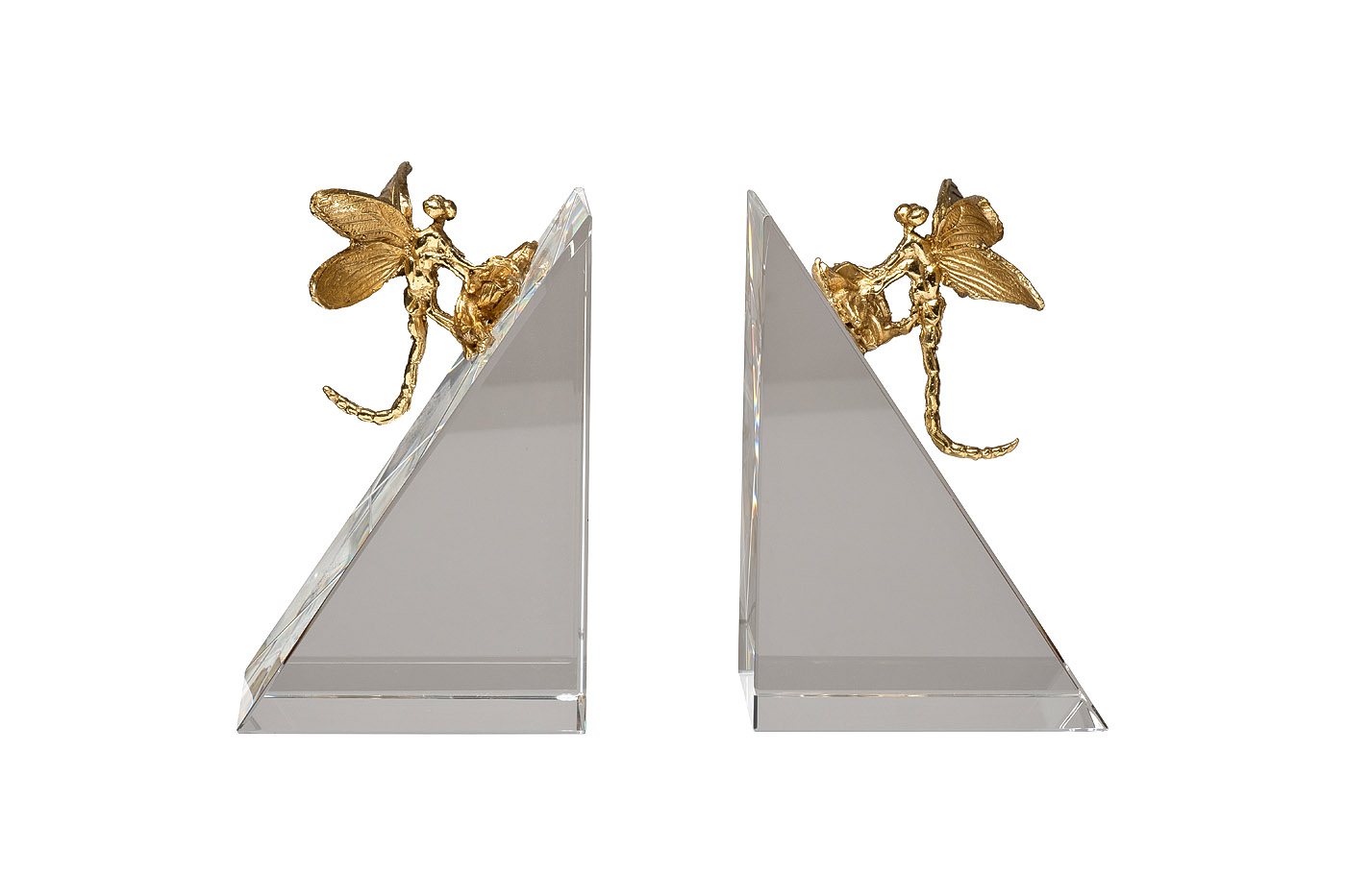 Держатели для книг «Стрекозы» хрустальные 1