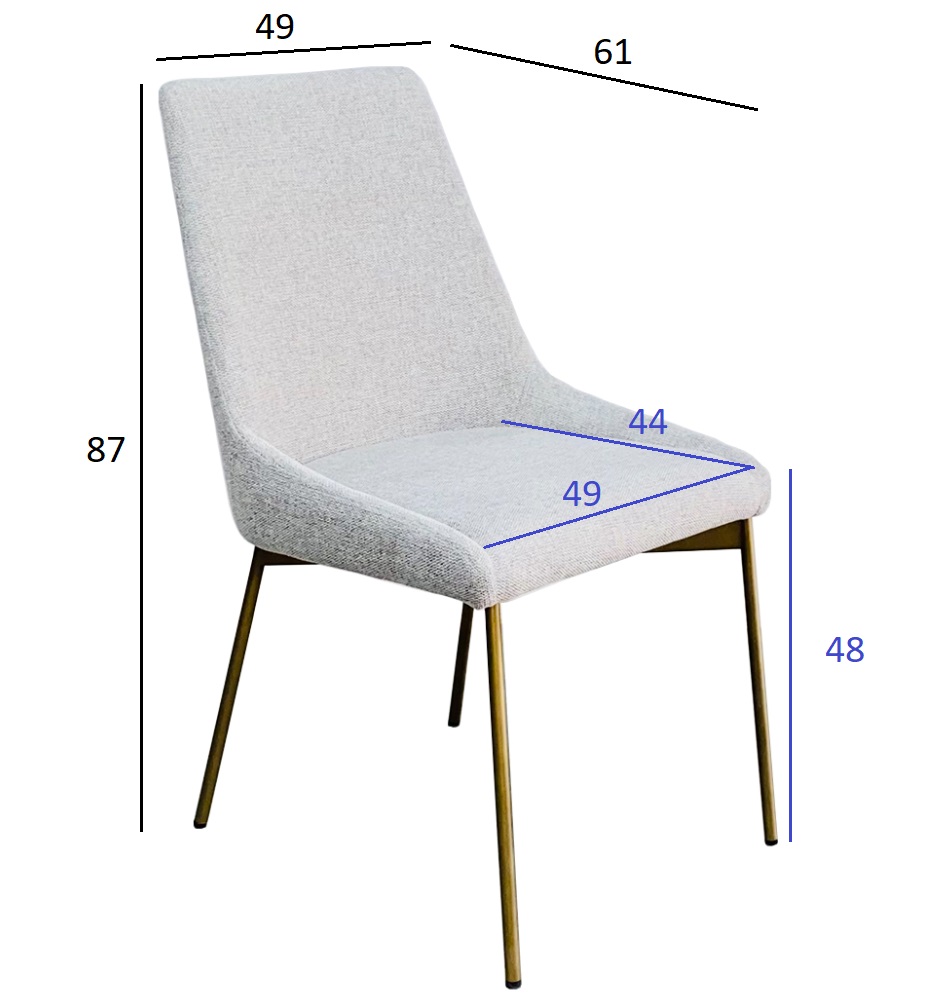 Стул обеденный белый/бронза 5