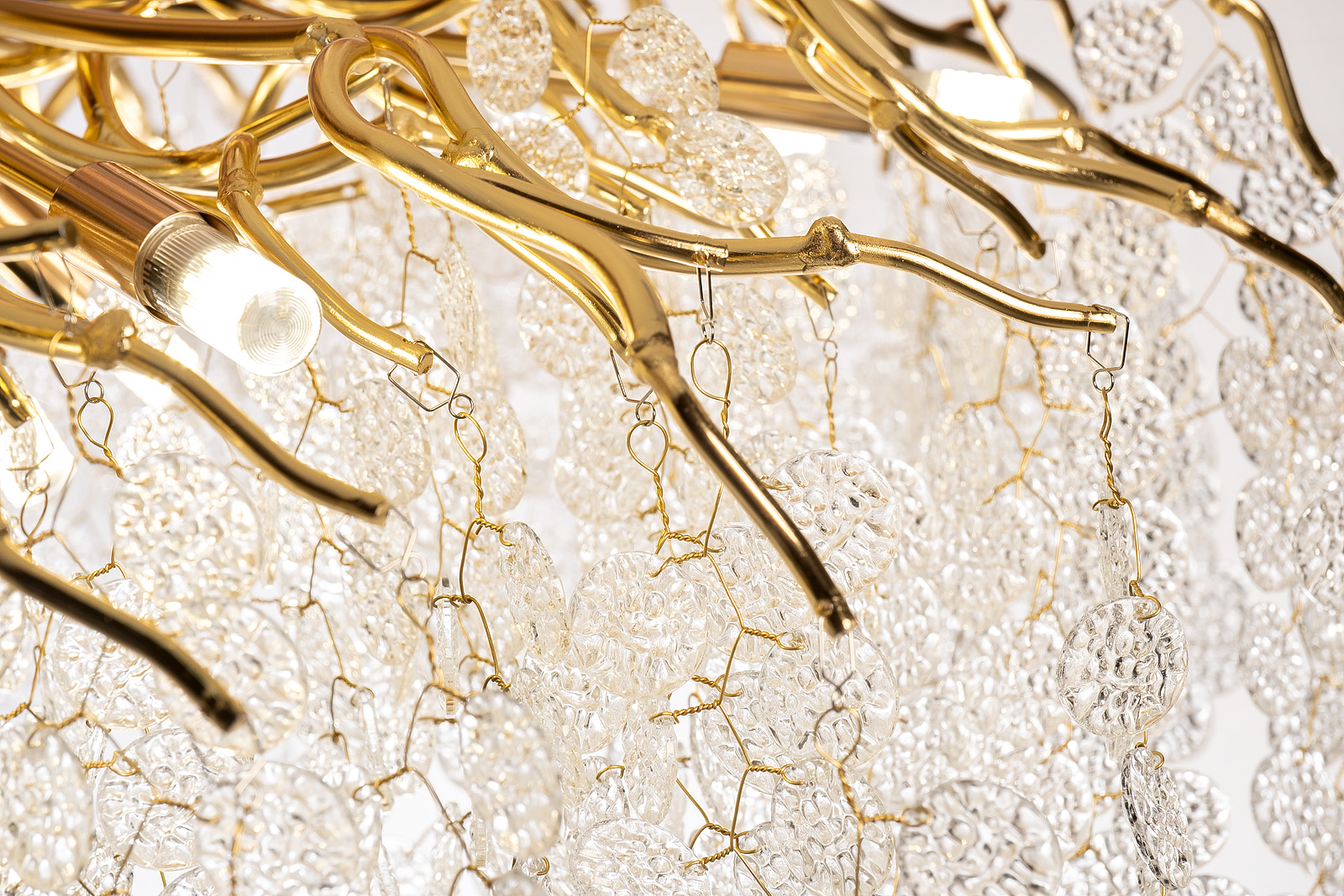 Люстра Тенера (Tenera) круглая золото 2