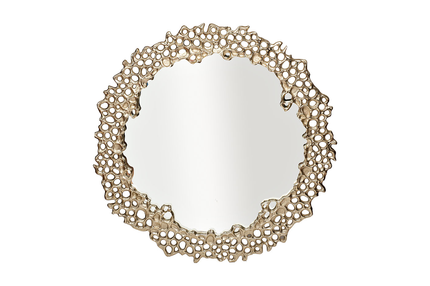 Зеркало декоративное «Соты» в золотой раме 1