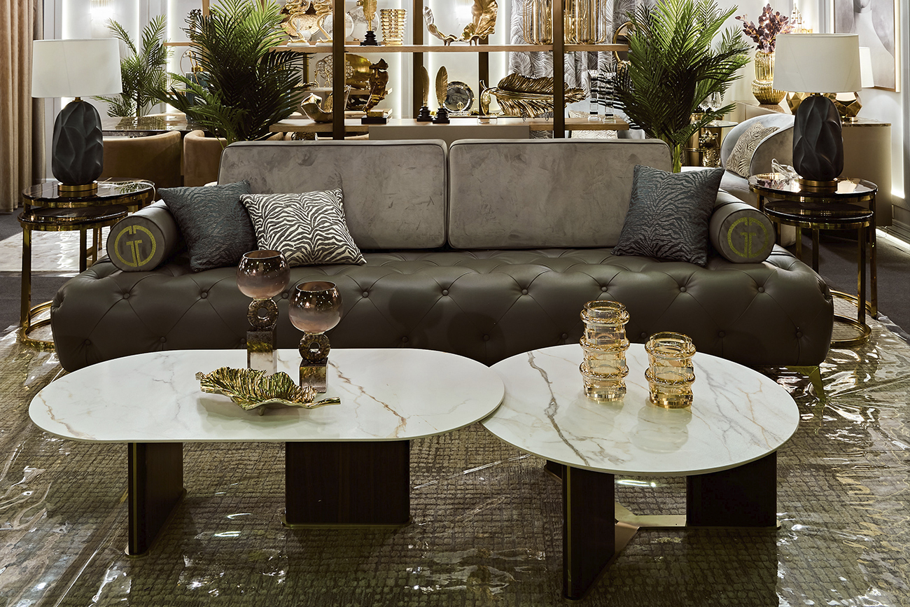 Стол журнальный круглый белый 5