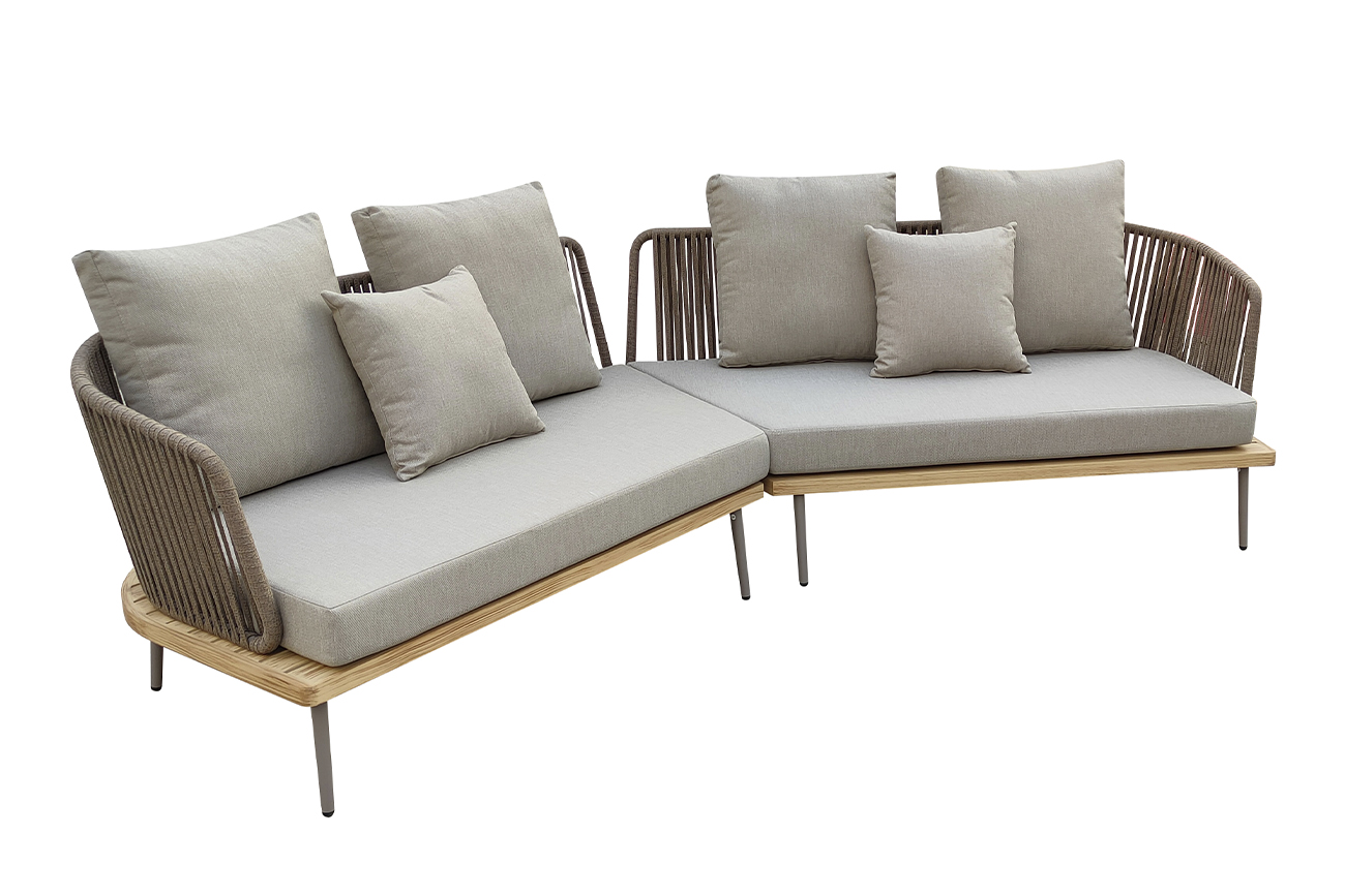 Диван Бэйли (Bayley) угловой уличный серый 2