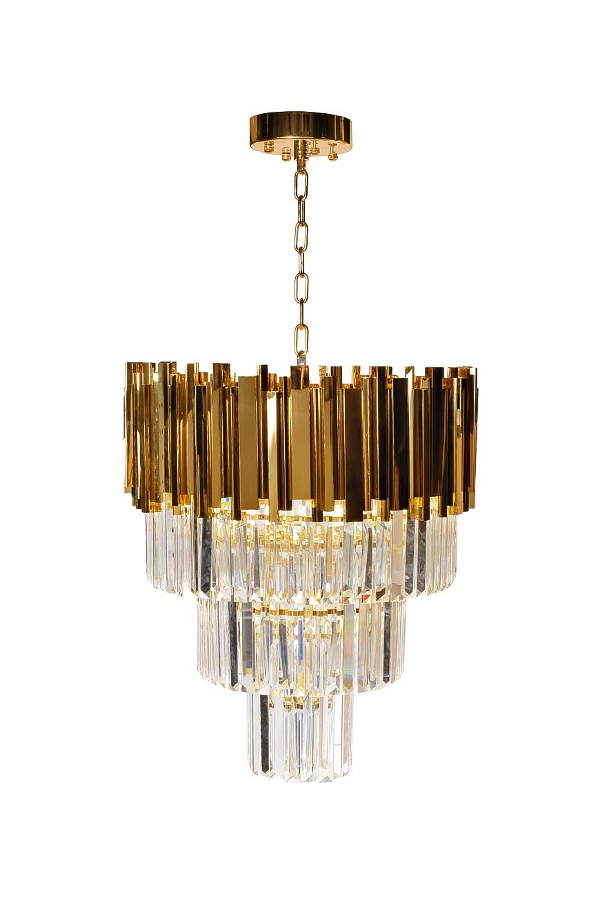 Люстра с кристаллами (золото) 1