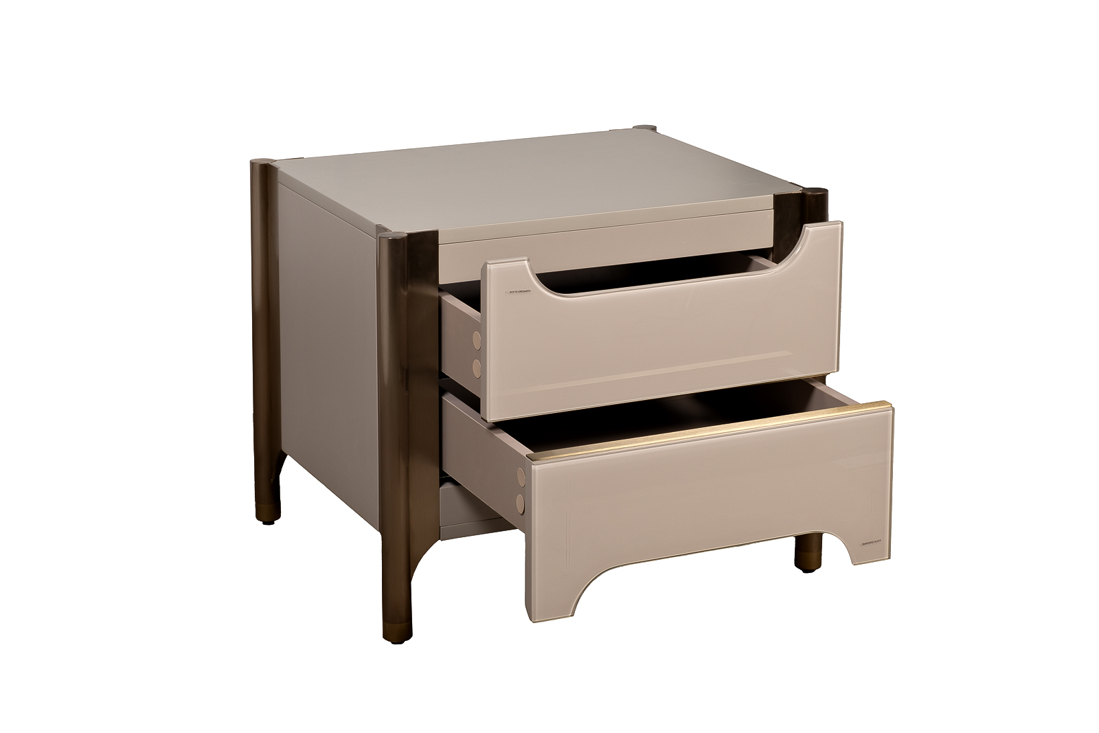 Тумбочка Grimaldi светлая с 2мя ящиками 3