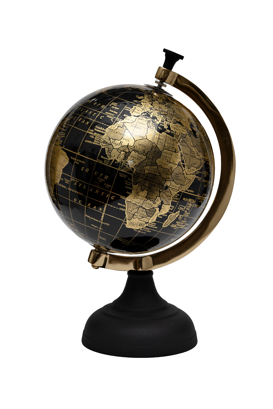 Глобус декоративный черный/золото 1