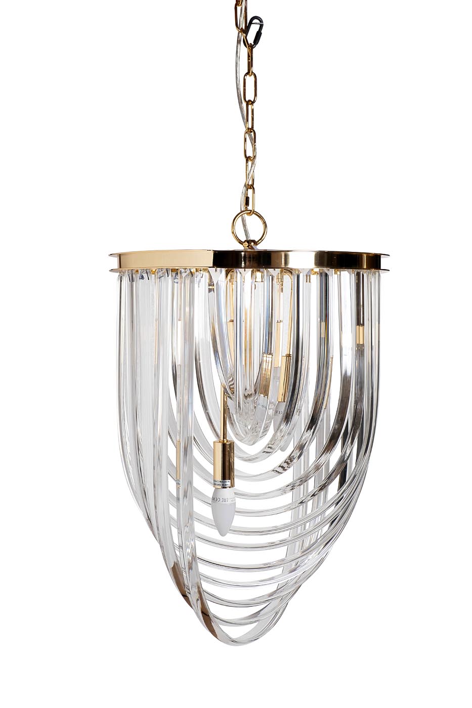 Светильник потолочный изящный стекло/золото 1