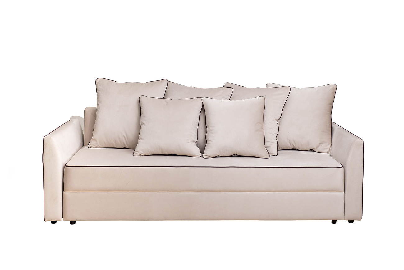 Диван Морес(Mores) трехместный раскладной бежевый с кантом 1