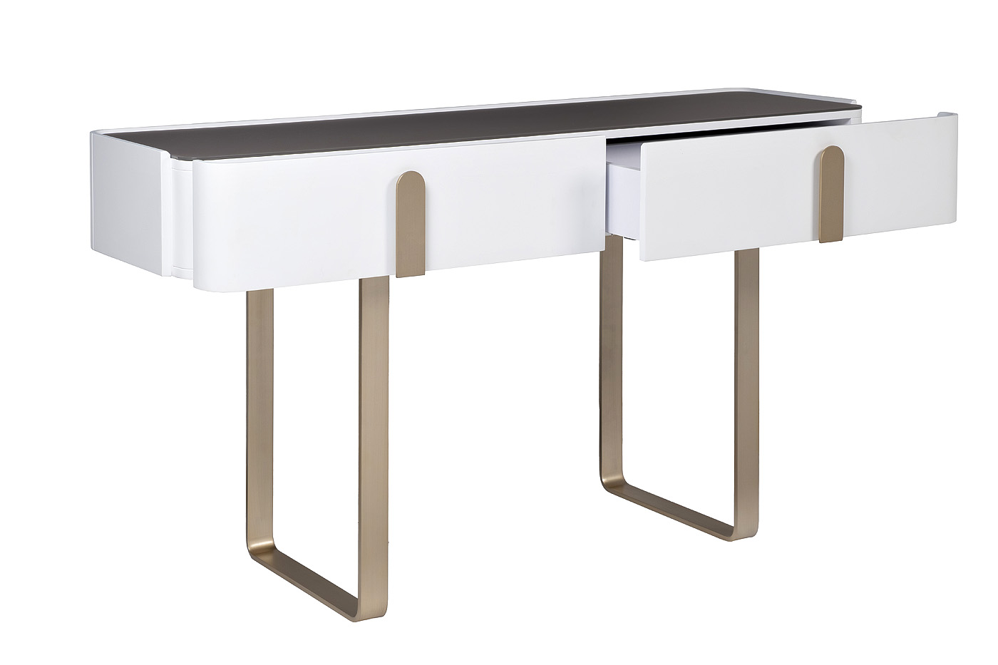 Консоль светлая с металлическим каркасом 3