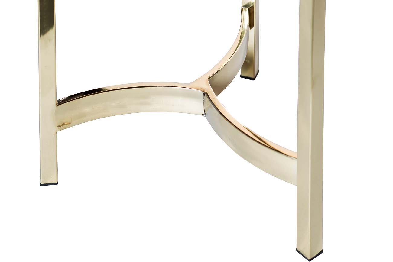 Журнальный стол круглый золотой 4