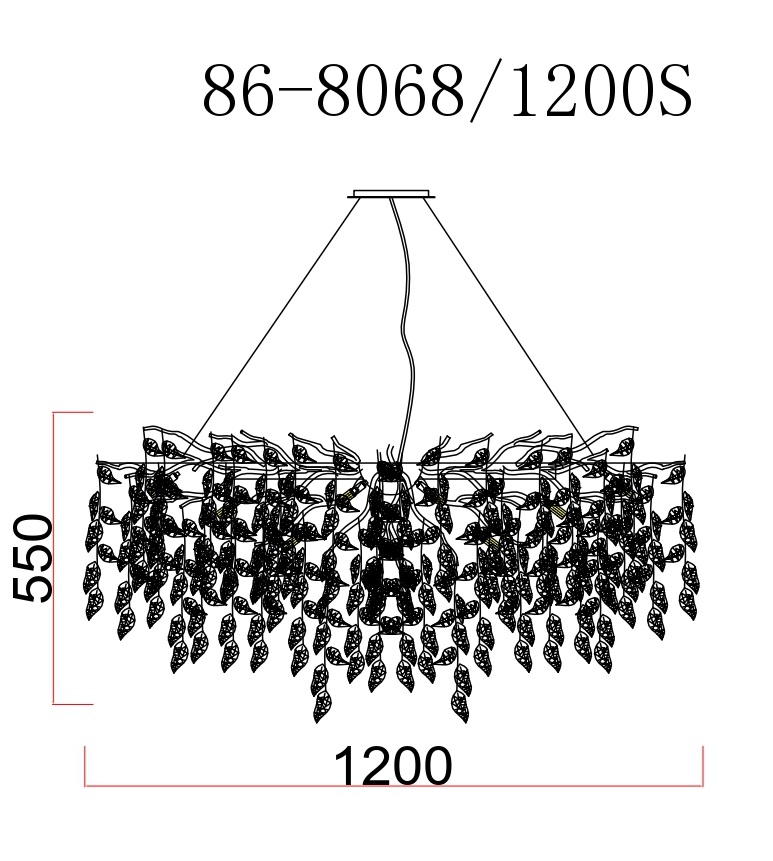 Люстра со стеклянными подвесами цвет хром 3