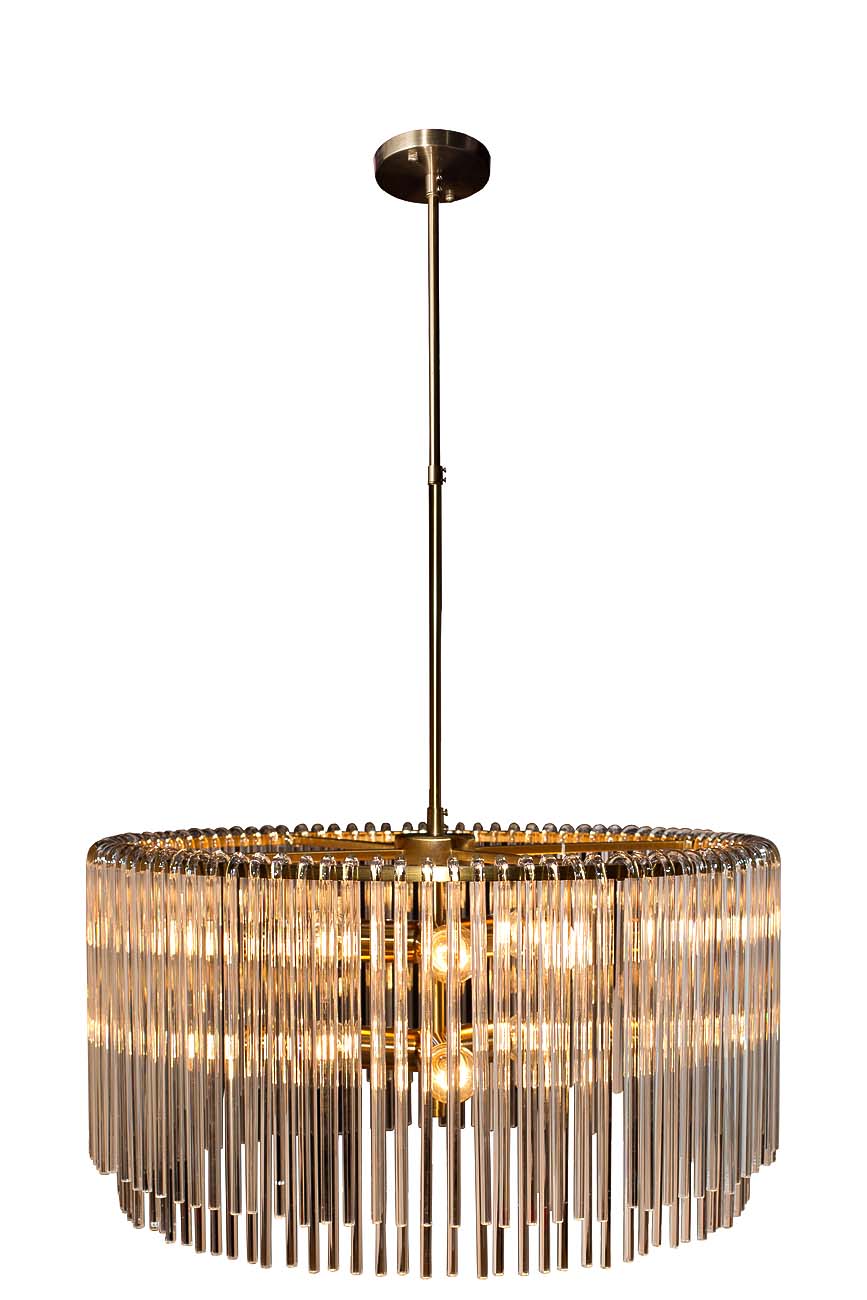 Люстра со стеклянными подвесками 1