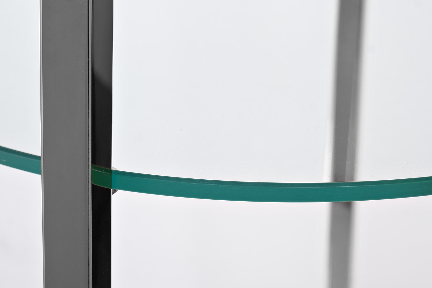 Стеллаж прозрачное стекло/хром 2