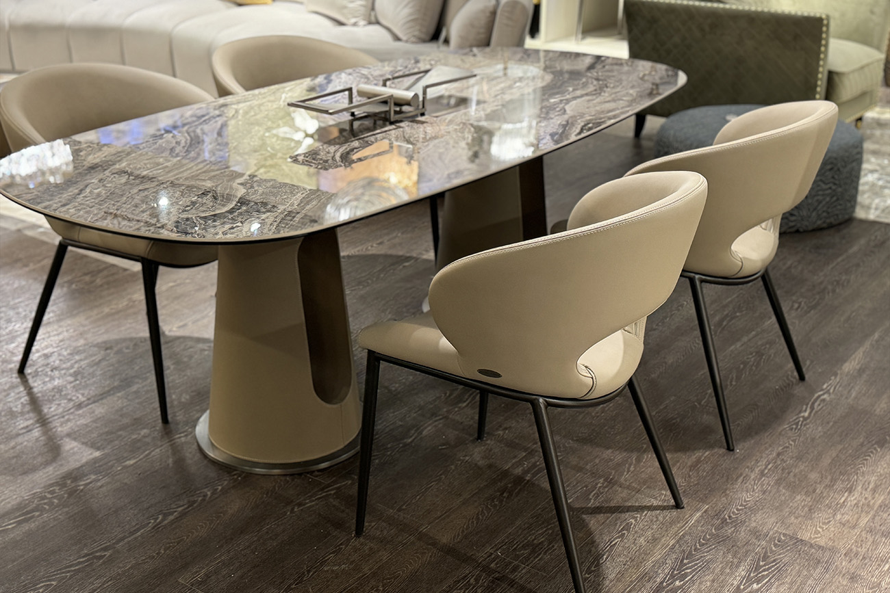 Стул обеденный экокожа кремовый 5