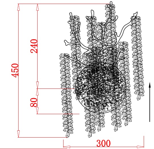 Бра со стеклянными подвесками цвет серебро 2