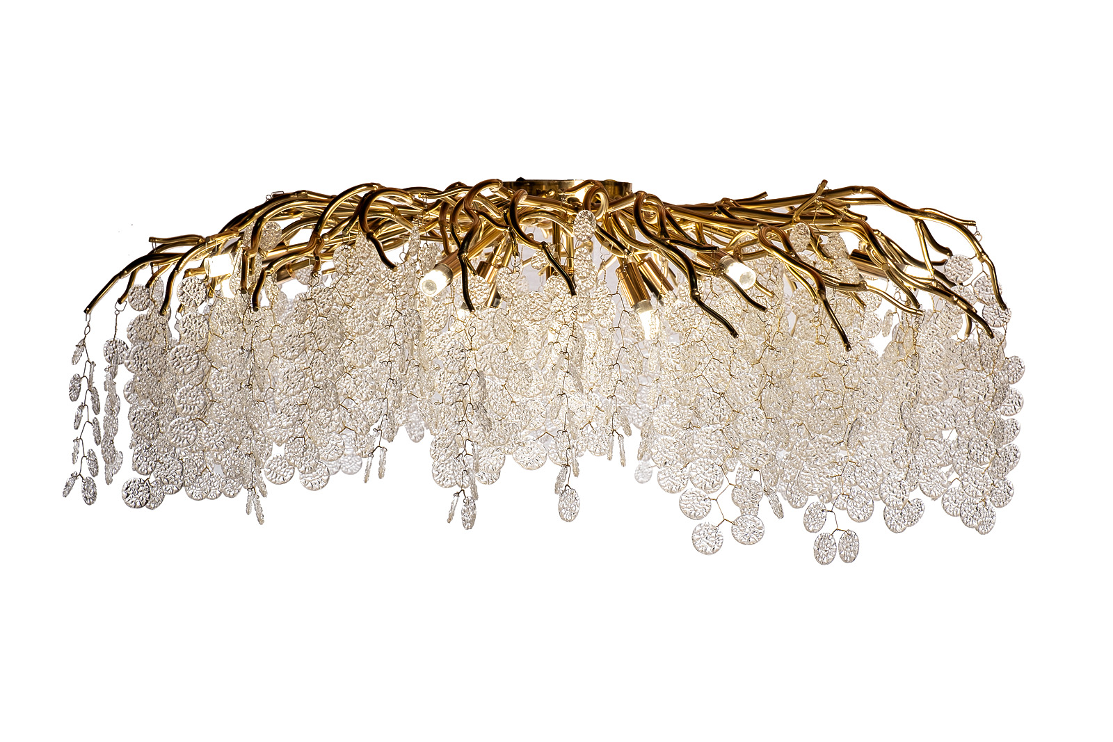 Люстра Tenera круглая золото 1