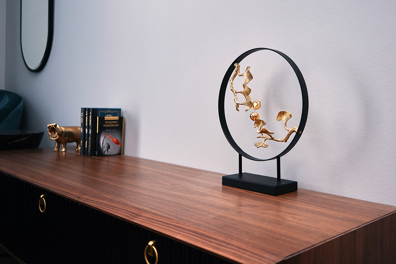 Статуэтка «Листья с двумя золотыми птичками» 5