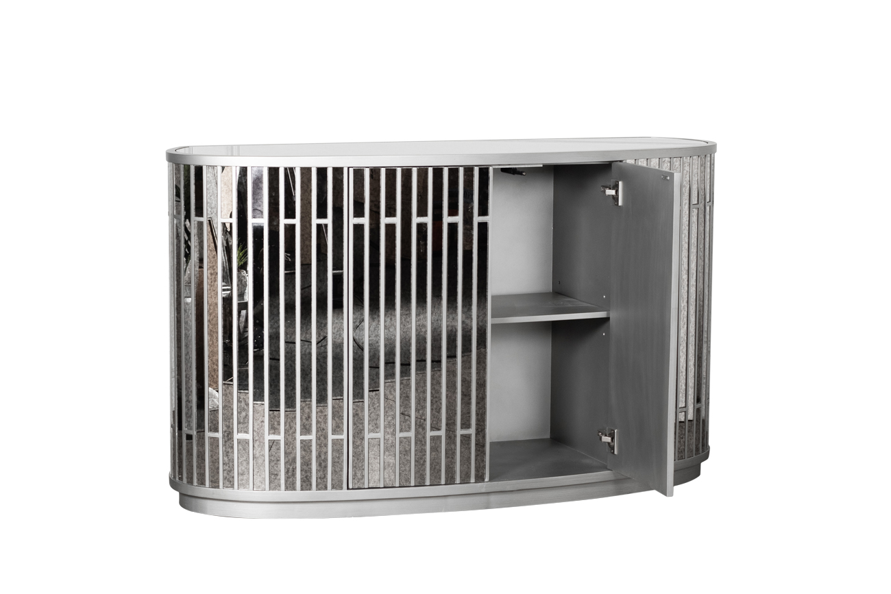 Комод зеркальный двухдверный 3