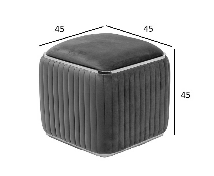 Пуф Glarus велюровый коричневый 5