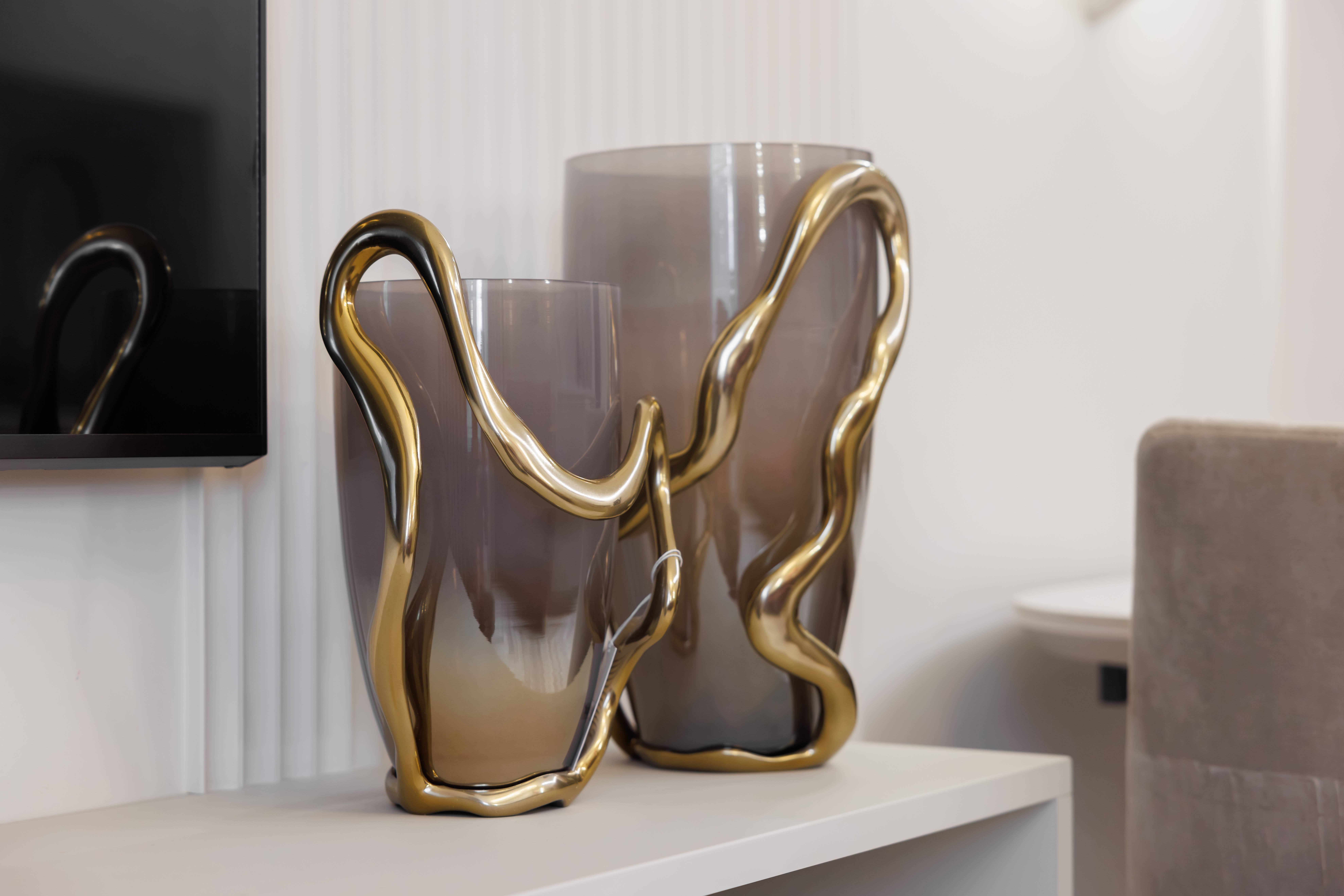 Ваза декоративная стеклянная Поток (Flow) 2