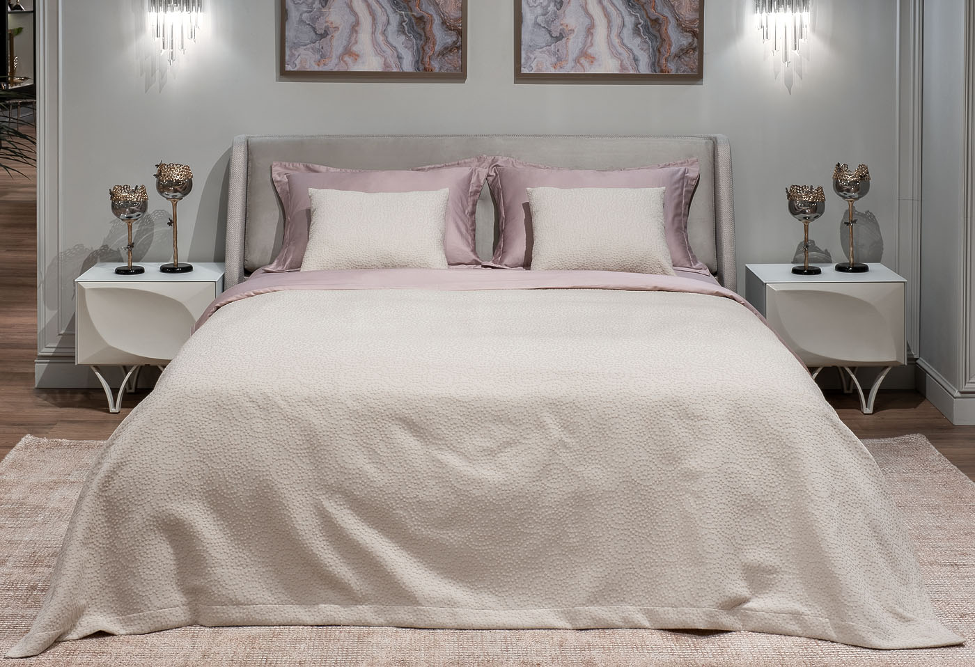 Наволочка декоративная «Иллюзия» 50х50см бежевая 4