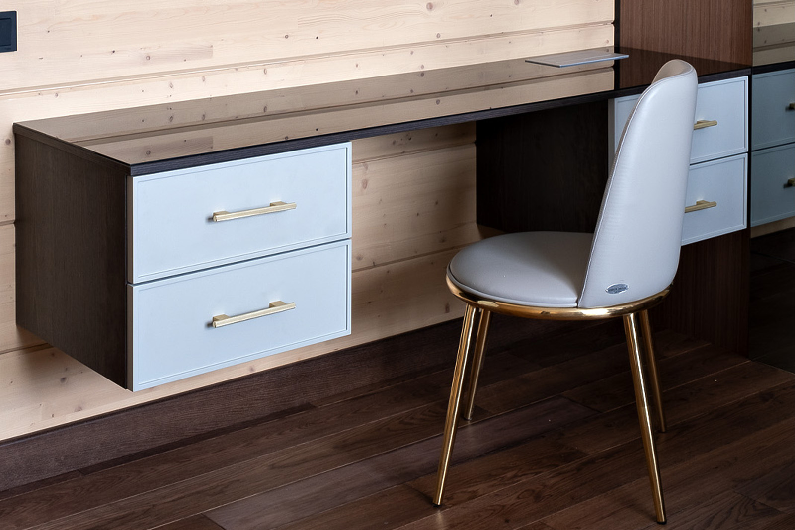 Стул экокожа бежевая/золото 8