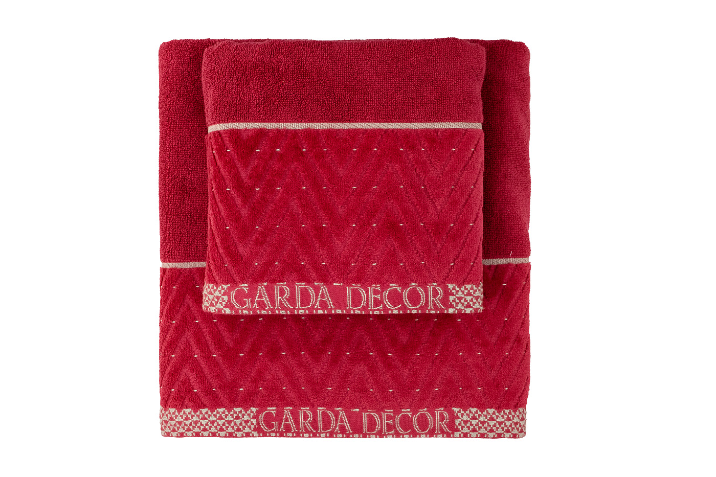 Полотенце «Орсетто» 70*140 бордовое 3