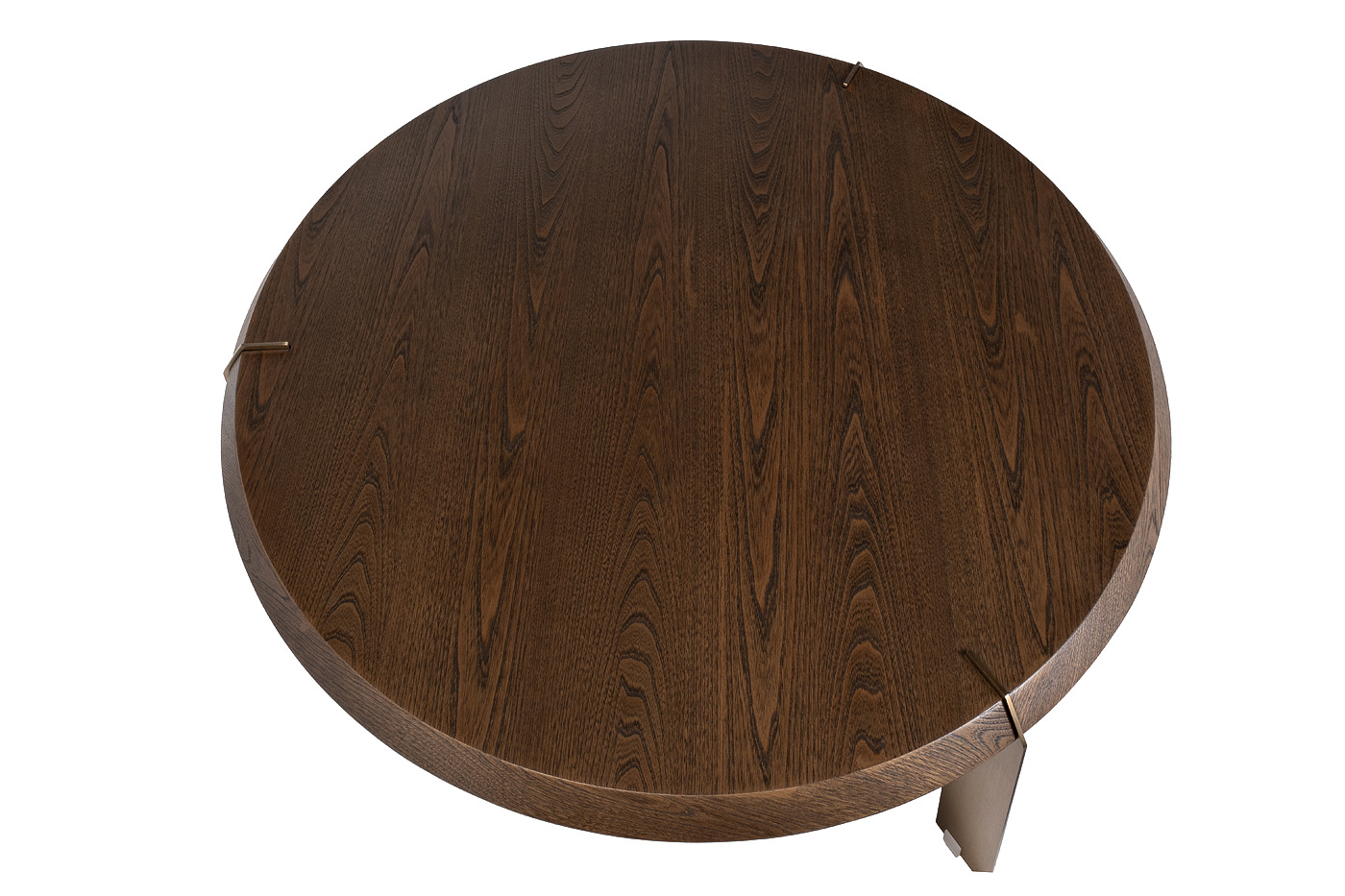 Стол журнальный круглый темный шпон 2