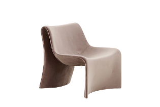 Кресло велюровое Duna светло-коричневое