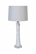 Лампа настольная из мрамора (белый абажур)