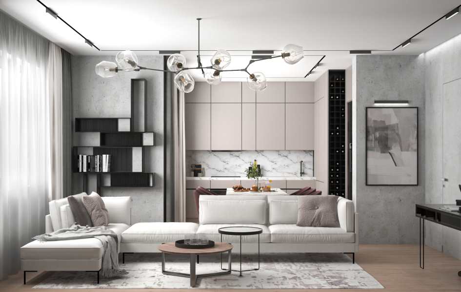 Серый в интерьере: с какими цветами сочетается, фото дизайна разных комнат