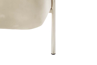 Пуф бежевый велюровый