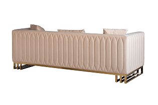 Диван Люцерн (Lucerne) трехместный велюровый бежевый