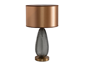 Лампа настольная серо-зеленое стекло (коричневый плафон) 1 (превью)