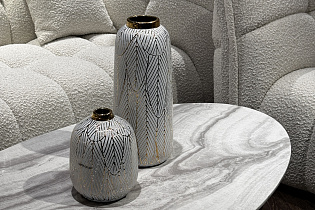 Ваза керамическая с золотым принтом