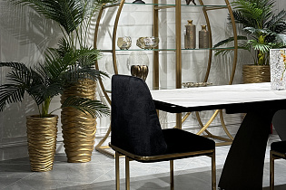 Кашпо напольное золотое 3 (превью)