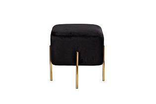 Пуф велюровый черный/золото 2 (превью)