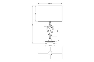 Лампа настольная стеклянная (белый абажур) 2 (превью)