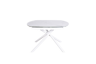 Стол обеденный раздвижной керамический белый 4 (превью)