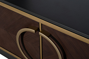 Консоль с 2-мя ящиками темный шпон