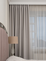 Портьера НОТТЕ СЕРАЯ (NOTTE SER) 275х260см