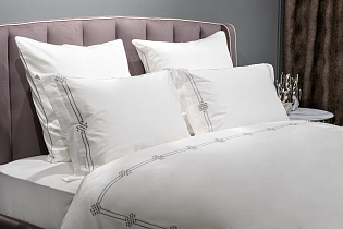 Комплект постельного белья «Арктик» с вышивкой семейный 145х210см серый 2 (превью)