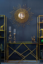 Консоль прозрачное стекло/золото