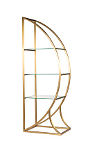 Стеллаж "Полусфера" прозр.стекло/золото