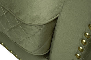 Диван Сорренто(Sorrento) 220 трехместный велюровый оливковый