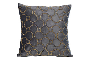 Подушка декоративная с бисером «Восьмерки» синяя 1 (превью)